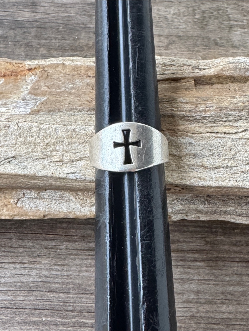 James Avery Wide Sterling SIlver Cross Ring